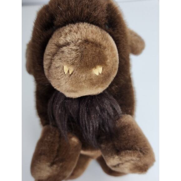Vintage Dkin 1980s Buffalo Bison Brown Plush Stuffed Animal Soft Toy Collectible - Picture 4 of 9